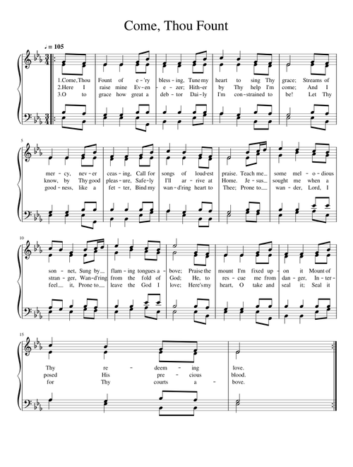 169 Come, Thou Fount