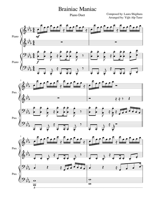 Plants vs. Zombies - Brainiac Maniac (Piano Duet)