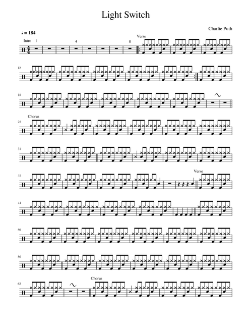 Light Switch (Arr. Matěj Diviš) - Charlie Puth (Drums)