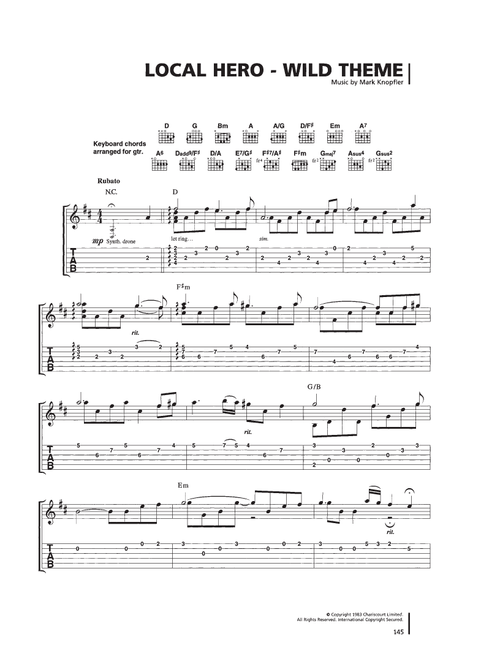 Wild Theme - Mark Knopfler, Dire Straits (Guitar Tab)