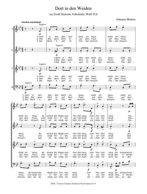 Dort in den Weiden WoO 35,8 - Johannes Brahms