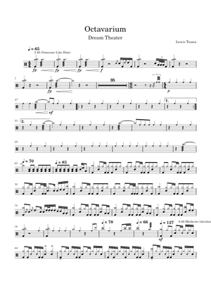 Octavarium – Dream Theater Sheet Music and Tab for Piano, Organ