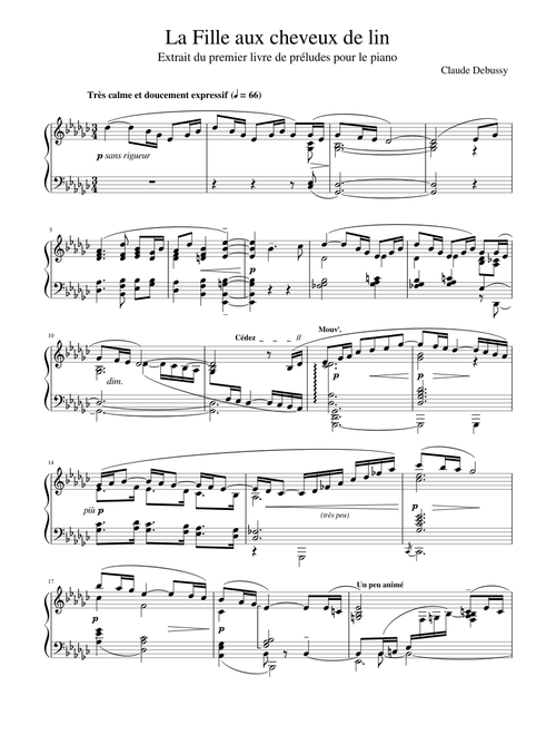 La Fille aux cheveux de lin - Debussy