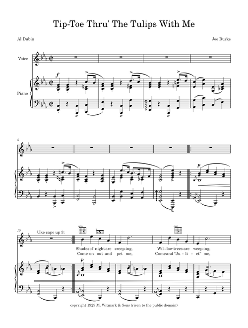 Tip-Toe Thru' The Tulips With Me – Joe Burke