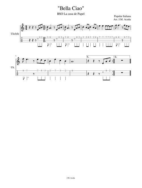 Bella Ciao - Ukulele