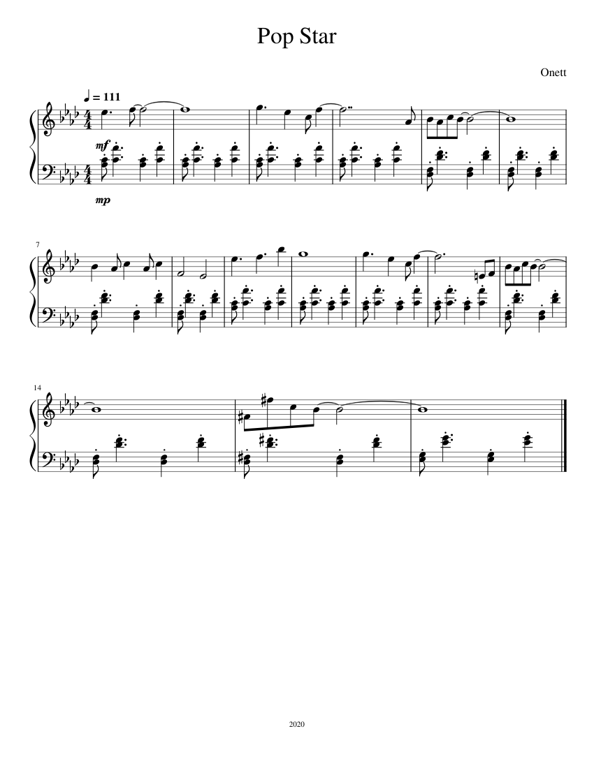 Pop Star Onett Piano Tutorial