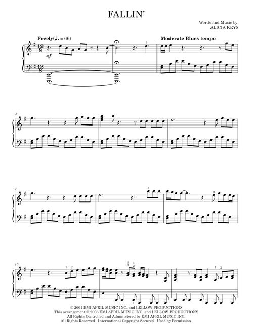Fallin - Alicia Keys (Piano Solo)