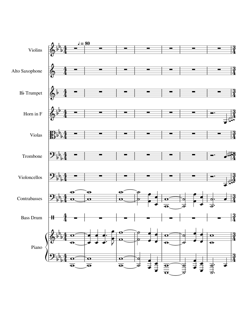 Avengers Infinity War Sheet music for Piano, Trombone, Saxophone alto ...