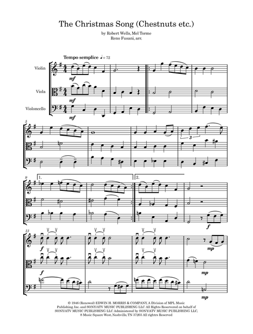 The Christmas Song (Chestnuts Roasting On An Open Fire) (Arr. Reno Fusani) - Nat Cole With N Riddle Orch (String Ensemble)