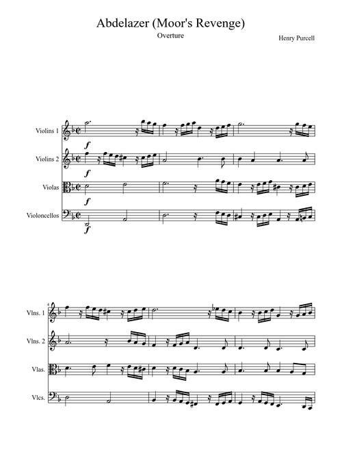 Henry Purcell - Abdelazer (Moor's Revenge)