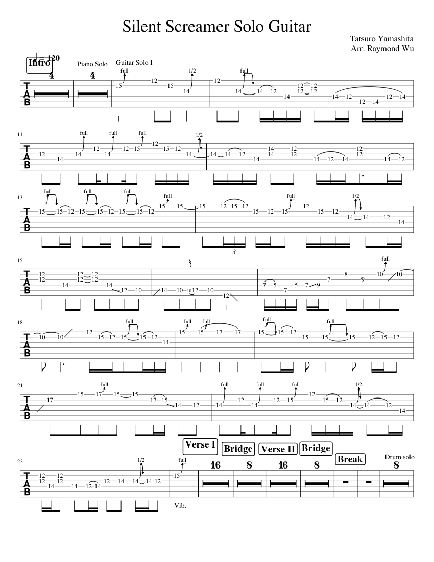 【安心発送】 Tabs Guitar Solo Screamer Silent – Sheet Yamashita Tatsuro アート・デザイン・音楽