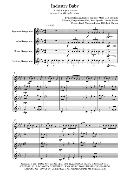 Industry Baby (Arr. Márcio Moreira Júnior) - Lil Nas X & Jack Harlow (Woodwind Ensemble)