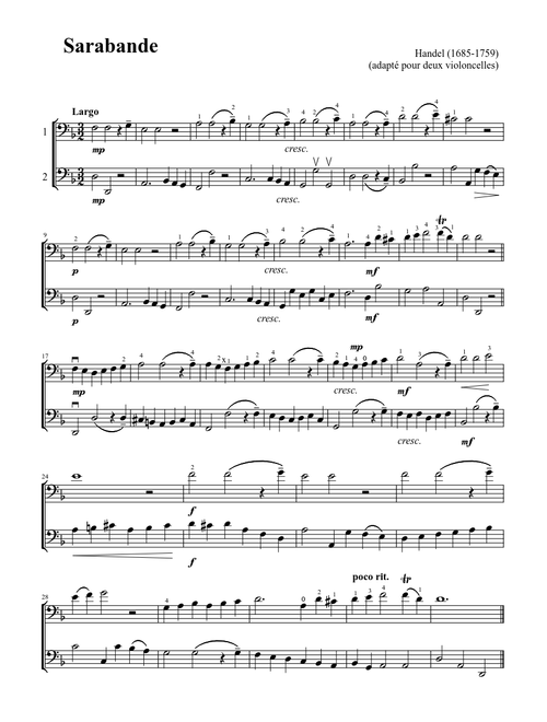 Handel - Sarabande HWV 437