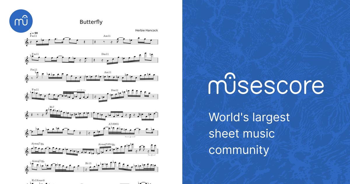 Butterfly - Herbie Hancock Sheet Music with Chords for Piano