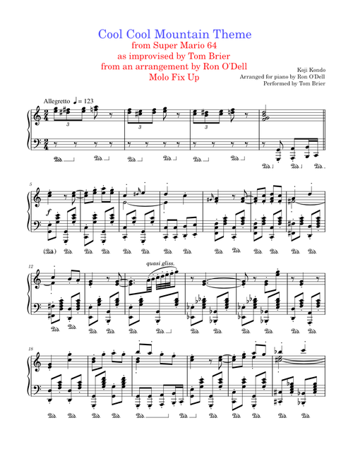 Cool Cool Mountain Theme as played by Tom Brier