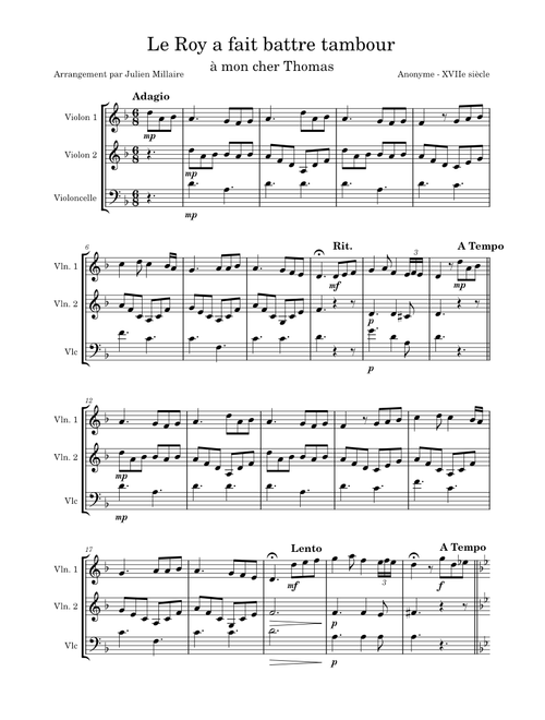 Le roi a fait battre tambour – France Folk Song