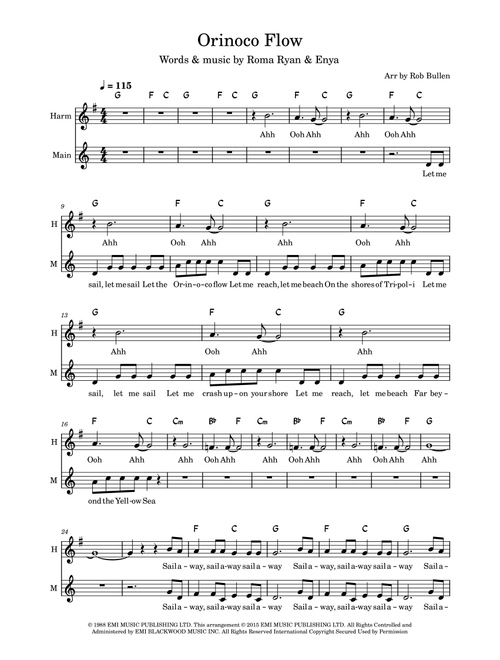Orinoco Flow (Arr. Rob Bullen) - Enya (Instrumental Duet)