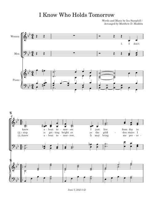 I Know Who Holds Tomorrow - Ira F. Stanphill