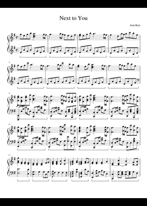 Parasyte Next to you Easy Version Sheet Music for Piano (Solo ...