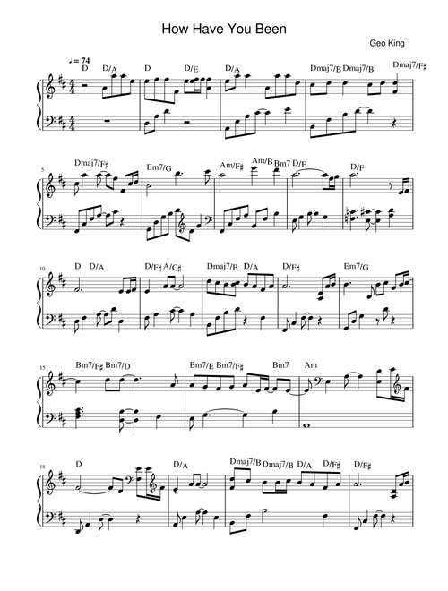 How Have You Been? (Arr. Gregory King) - Eric Chou (Easy Piano)