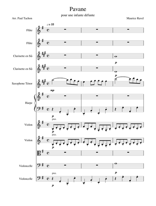 Ravel - Pavane Pour Une Infante Défunte (Arr. Small Orchestra)