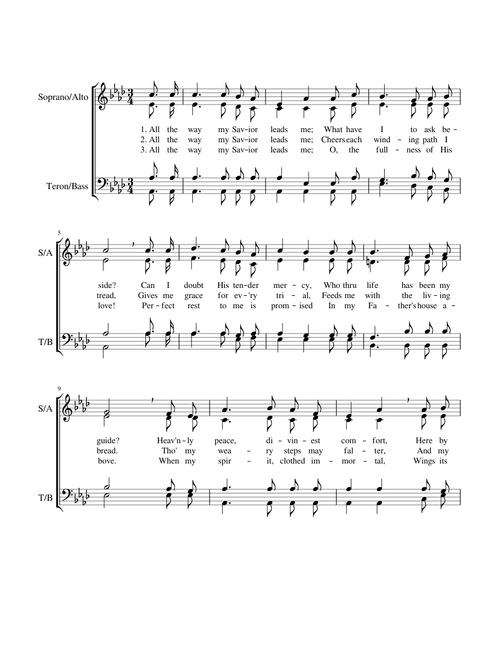 All the way my savior leads me