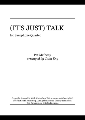 It's Just Talk Sheet Music with Chords for Guitar, Bass guitar
