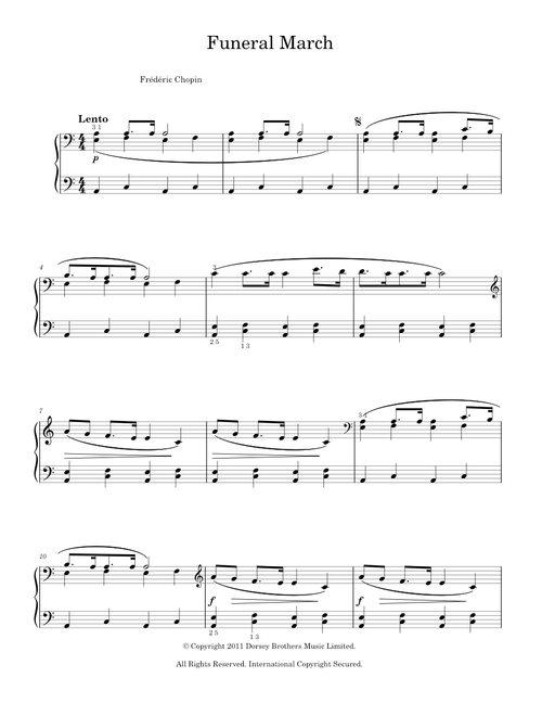 Funeral March - Frédéric Chopin (Easy Piano)