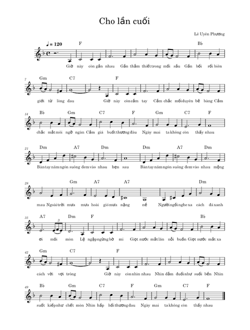 Cho lần cuối  – Lê Uyên Phương