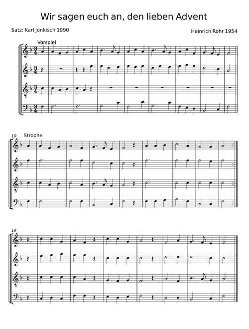Wir sagen euch an den lieben advent - Heinrich Rohr
