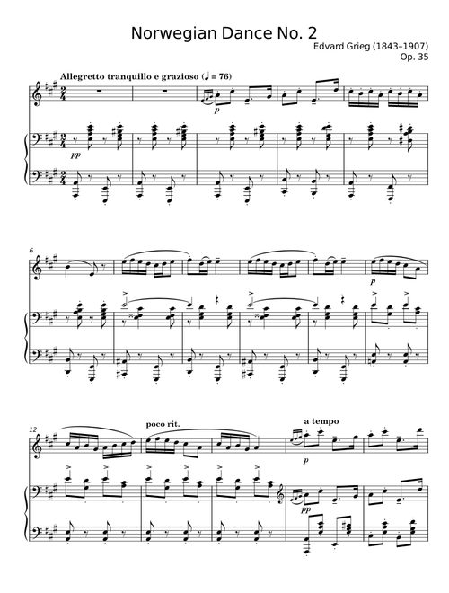 Norwegian dance no 2 - Edvard Grieg