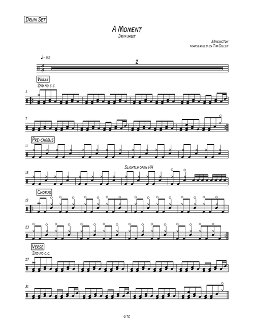 A moment (Arr. Tim Gielen) - Kensington (Drums)