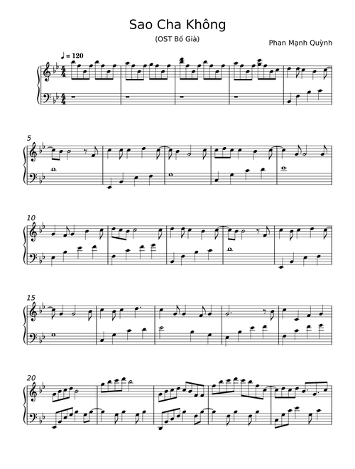 Sao Cha Không - Phan Mạnh Quỳnh