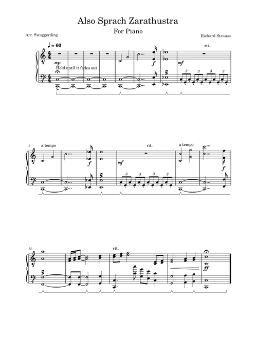 Also Sprach Zarathustra (Piano)