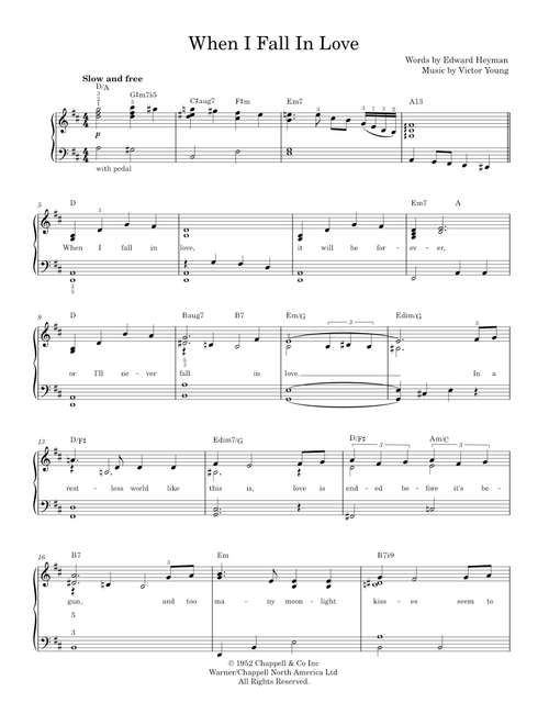 When i fall in love - Nat King Cole (Piano-Voice-Guitar)
