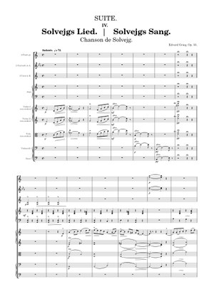 その他 Solvejg's Song Horn Quartet Score] Eugène Bozza - Suite for