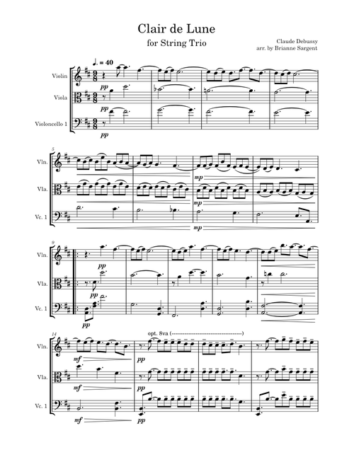 Clair de lune – Claude Debussy Claire de Lune