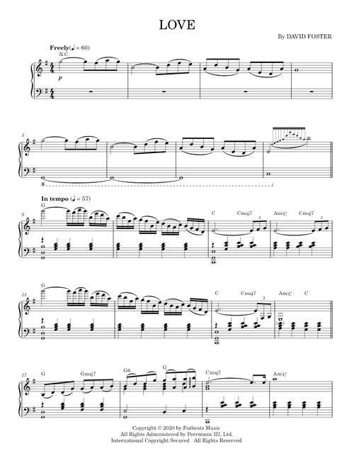 To Love You More - David Foster (Piano Solo)