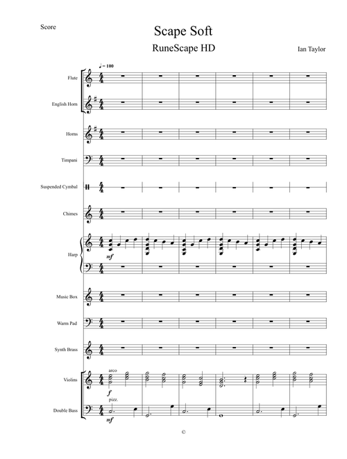 Scape Soft (RuneScape HD) - Transcribed Score