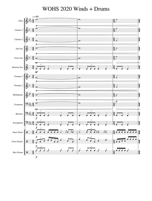 WOHS 2020 Winds+Drums