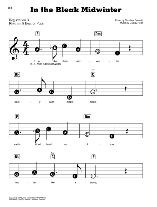 In The Bleak Midwinter - Gustav Holst, Christina Rossetti (E-Z Play Today)