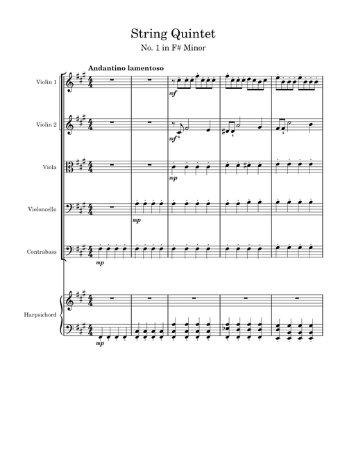String Quintet No. 1 in F# Minor