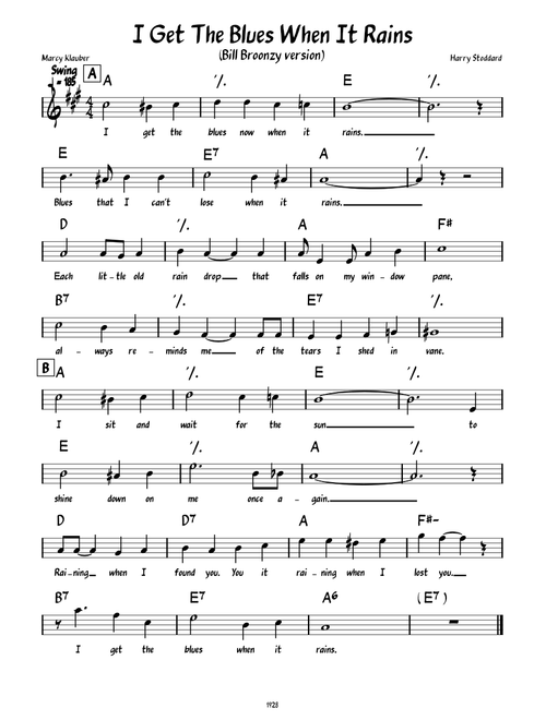 I Get The Blues When It Rains (Broonzy) – Harry Stoddard