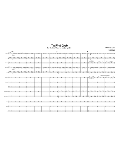The First Circle – for combined trombone and sax quintet