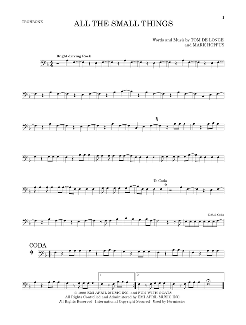 All The Small Things - Blink 182 (Trombone Solo)