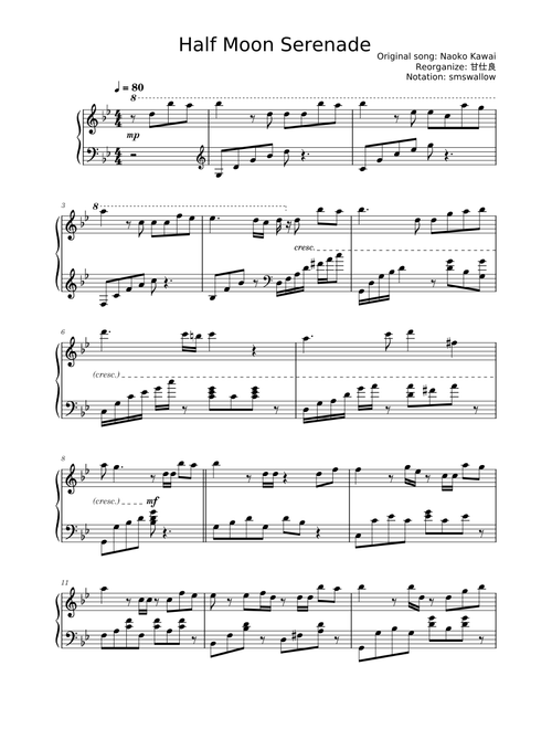 Half Moon Serenade – Naoko Kawai 月半小夜曲