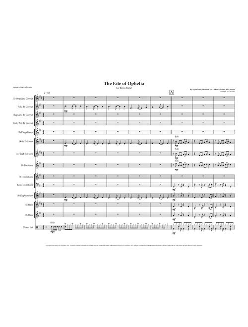 The Fate Of Ophelia (Arr. Dale Vail) - Taylor Swift (Brass Band)