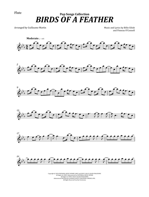 Birds Of A Feather (Arr. Guillaume Martin) - Billie Eilish (Flute Solo)