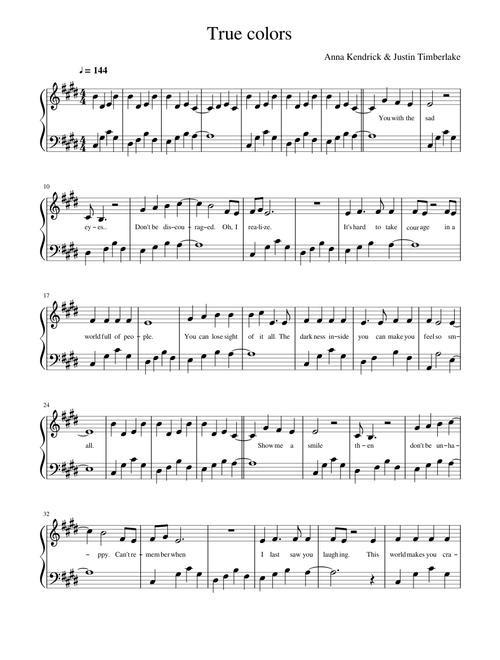 True colors - piano