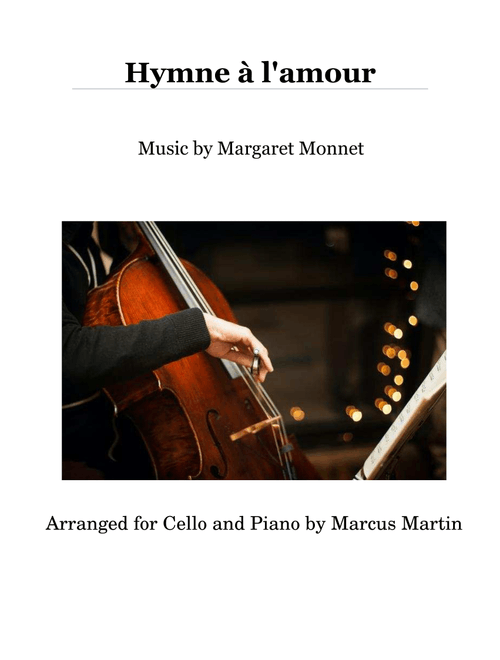 Hymne A L'amour (Arr. Marcus Martin) - Josh Groban (Cello and Piano)